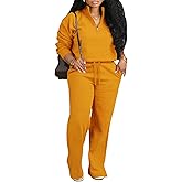 Adogirl Womens 2 Piece Outfits Lounge Sets Fall Half Zip Sweatshirt and Jogger Pants With Pockets Matching Set Tracksuit