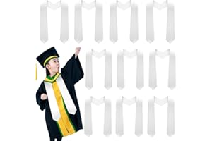 PYQTH 10 Pack Kid Graduation Stole 49'' Unisex Kindergarten Plain Honor Stole Sash Satin Graduation Supplies