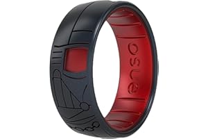 Enso Rings Silicone Wedding Ring - Etched Star Wars Designs - Comfortable Contour Fit - Made in USA - Ideal for Active Use