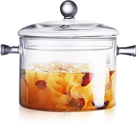 Casserole En Verre Avec Couvercle 1 5 L Resistant A La Chaleur Avec Couvercle Pour Pates Soupe Lait Aliments Pour Bebe Amazon Ca Maison Et Cuisine