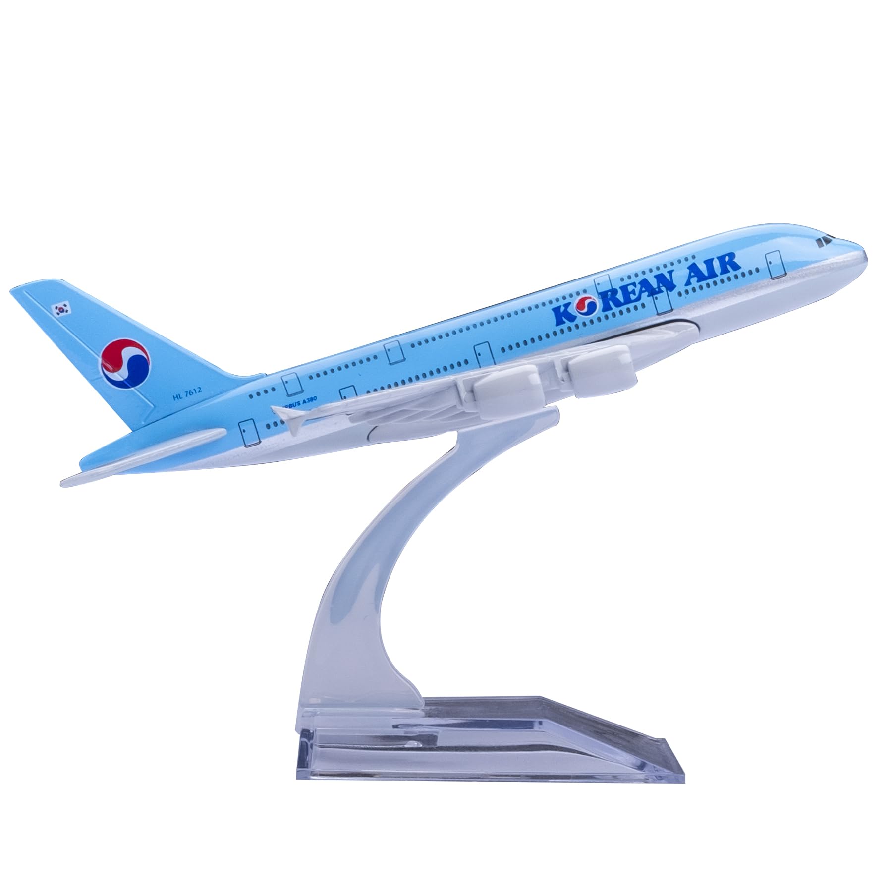 Bswath Model Plane 1:400 Scale Model Korean Airways 380 Airplane Diecast Metal Plane for Gift