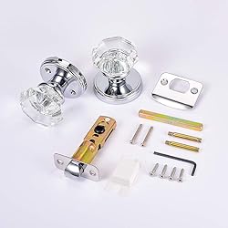 CLCTK Privacy Crystal Glass Door Knobs Interior