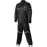 Nelson-Rigg Stormrider 2-Piece Rain Suit (Black/Black, Large)