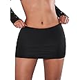 SweatyRocks Women's Casual Elastic Waist Solid Bodycon Mini Skirt Streetwear