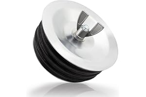 NIUOHOY Steel Mechanical Test Plug, Sewer Cleanout Cap, Practical Expansion Pipe Plug, Drain Twist Plug Pipe Gripper, with Galvanized Screw and Wing Nut, Suitable for Most Pipes Sink Pools (4 Inch)