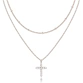 PAVOI 14K Gold Plated Layering Necklaces | Stylish Minimalist Design Pendant Necklaces | Butterfly, Heart, Lock, Evil Eye, Coin, Lightning Bolt, Circle, Cross Pendants for Women - Valentines Day Trendy Jewelry