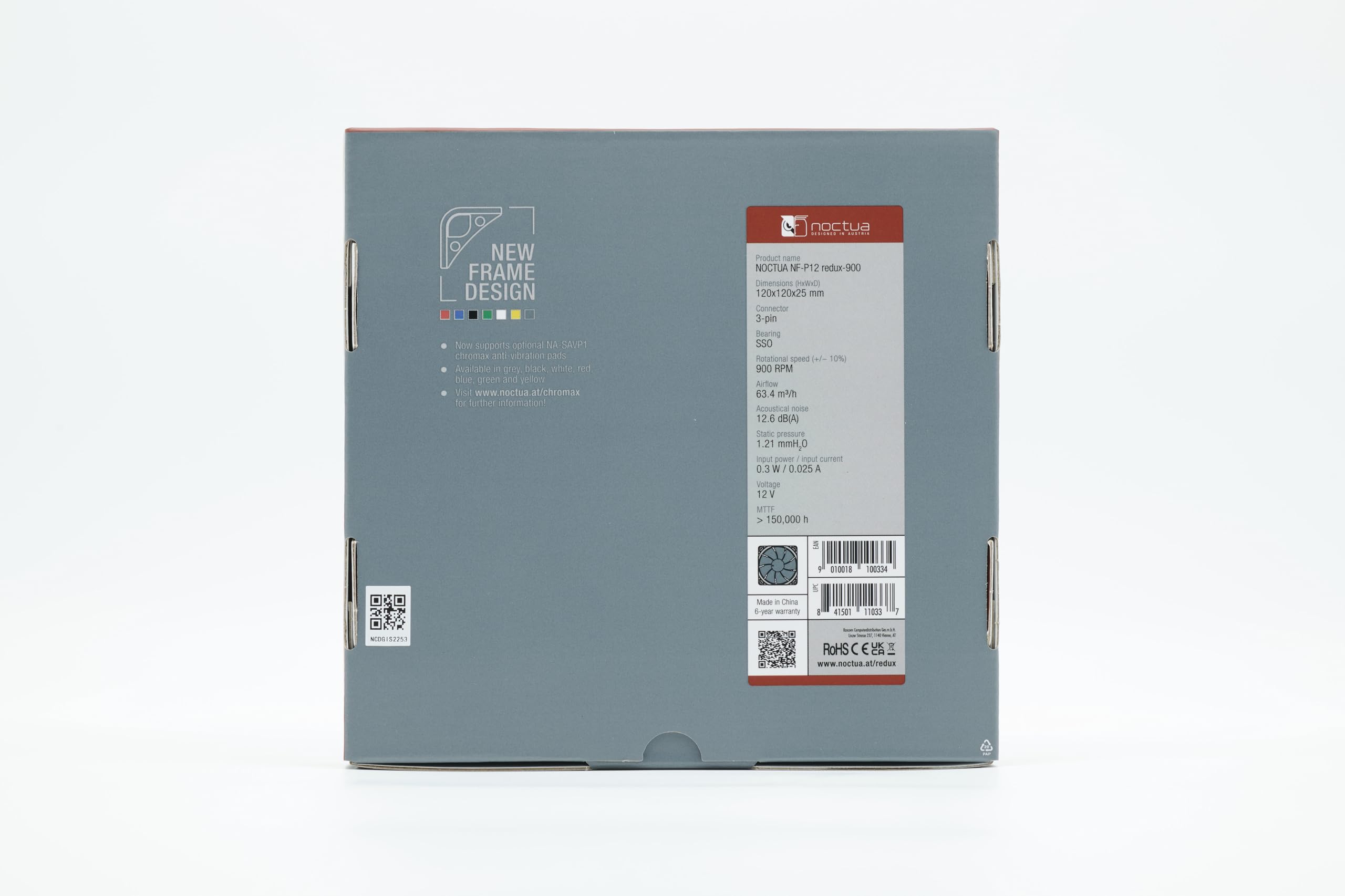 Noctua NF-P12 redux-900, Ultra Quiet Silent Fan, 3-Pin, 900 RPM (120mm, Grey)