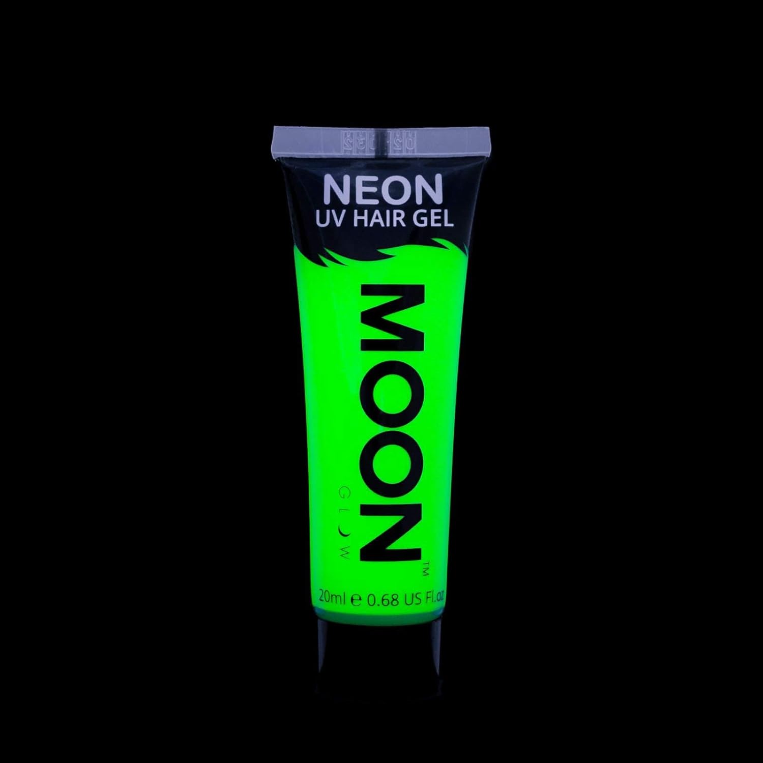 Moon Glow - Neon UV Hair Gel - 20ml Intense Green - Temporary wash out hair colour dye - Spike and glow! - Image 3