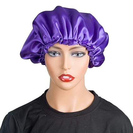 Dehman Adjustable Satin Sleep CAP Hair Bonnet Double Layered Reversible for Women Protective Sleep Hairstyles Satin Bonnet cap for hair,Good for hair