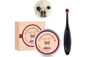 GJYC PET Natural Tear Stain Remover Balm for Dogs & Cats – Gentle & Effective Eye Care, Prevents Tear Stains & Reduces Redness, Safe & Non-Irritating Formula with Professional Brush, 1 oz