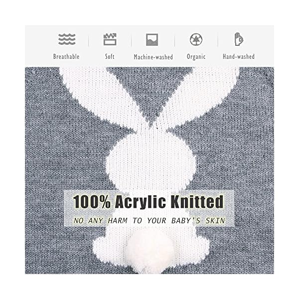 mimixiong Baby Sweater Toddler Jumpsuits Kid's Knitted Bunny Romper for Easter Christmas - Image 8