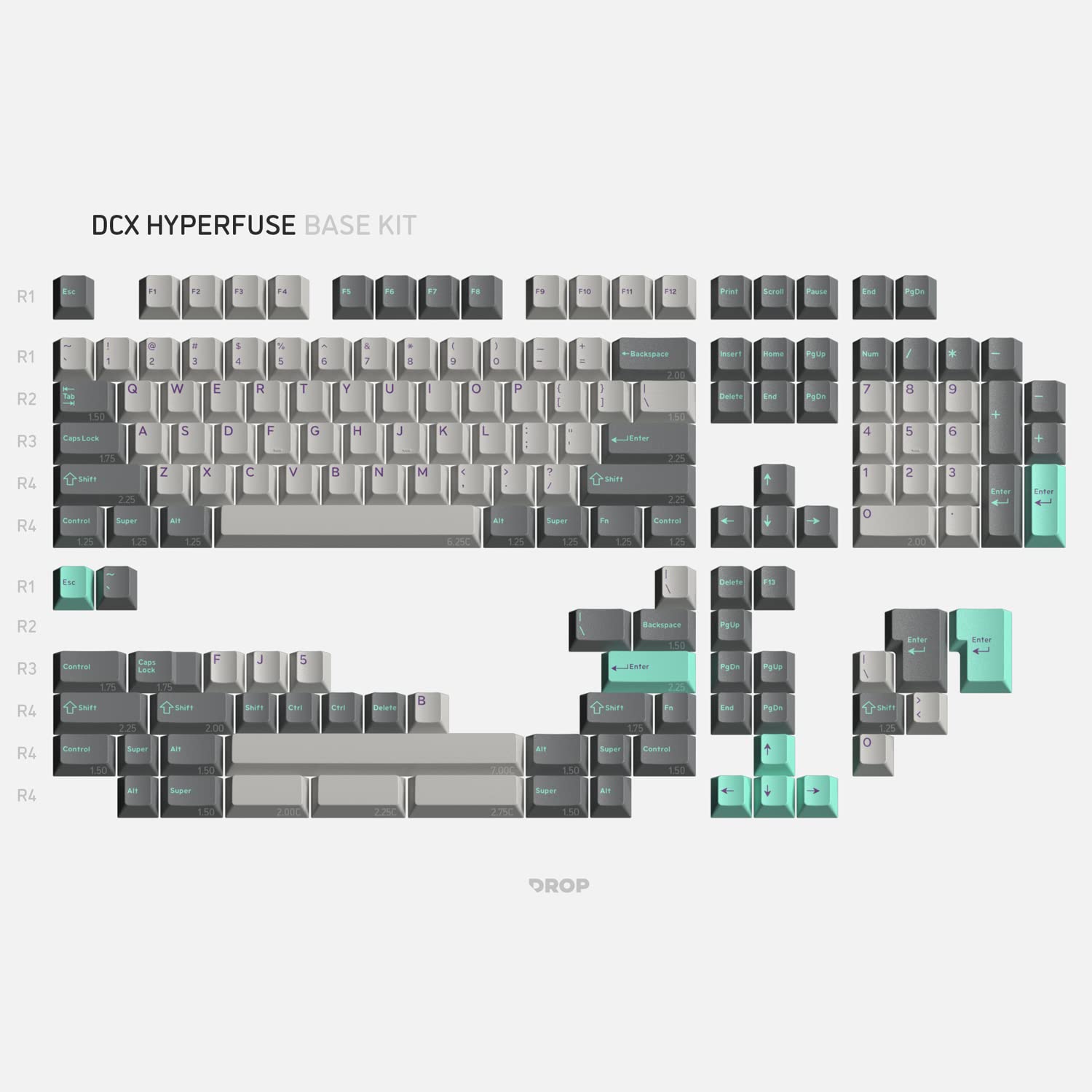 Mua DROP DCX Hyperfuse Keycap Set, Doubleshot ABS, Cherry MX Style ...