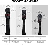 Scott Edward 4 Pack Golf Head Covers 460CC Abstract Black Pattern view 3