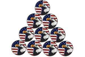 PINMEI Lot of 10 Golf Ball Markers Assorted Patterns - Soft Enamel Technique