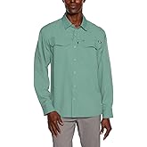 Eddie Bauer Men's Long Sleeve Woven Tech Shirt, UPF 50 Collared Button-Up Shirt, Hiking Fishing & Outdoor Work Shirts for Men