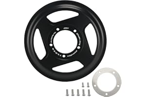 Powallon 38T Offset Chainring for TSDZ8 Mid Drive Motor, 7075-T6 Aluminum CNC, 13.5mm Offset, Integrated and Lightweight, Com