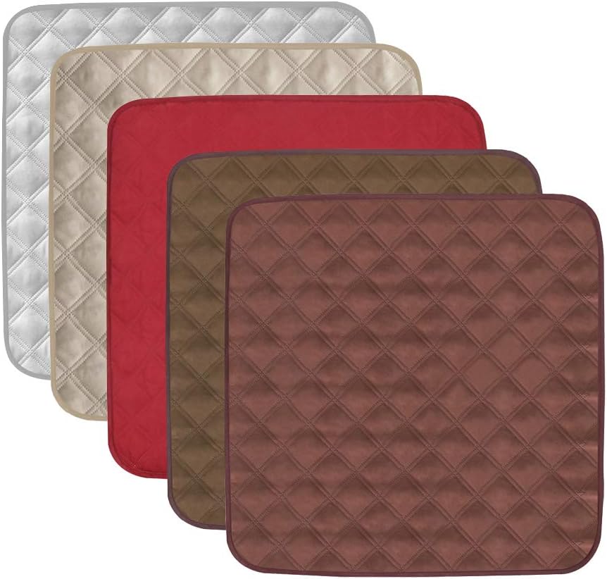 Non-Slip Absorbent Washable Incontinence Pad underpad Seat 4-Layer Design Chair Absorbent Pads Protection - for Seniors, Adult, Children, or Pet Underpad Protection - Set of 2 (Beige): Health & Personal Care