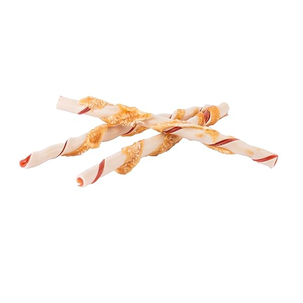 DREAMBONE TWIST STICKS, WRAPPED WITH REAL CHICKEN, RAWHIDE-FREE CHEWS FOR DOGS, 50 COUNT
