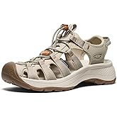KEEN Women's Astoria West Closed Toe Sandals, Grey/Coral, 8 US