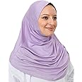 Prien Plain Ready To Wear Hijab for Women, Muslim Instant Turbans, Soft Jersey Scarf, Islamic Clothes, Long Hijabs, Abaya