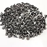 Cone Spikes Screwback Studs DIY Craft Cool Rivets Punk (100pcs 10MM, Gun Black)