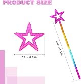 Abeillo Colorful Fairy Star Wand for Kids 11 in Glitter Princess Dress Up view 3