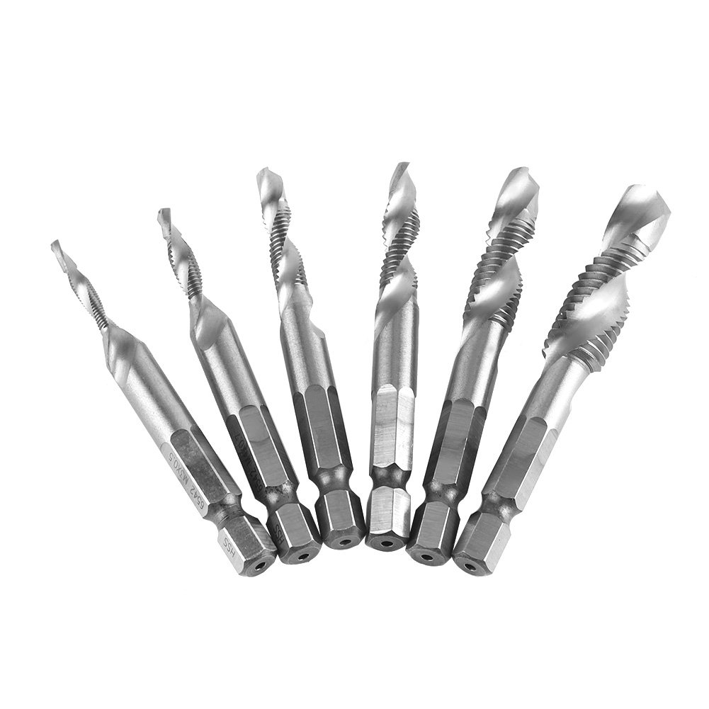 6pcs Screw Tap Drill Bits, 6pcs Metric Thread M3M10