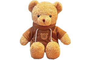 YUKOUQIAN Teddy Bear Stuffed Animal Cute Plush Doll SoftToy 11.8" Gift for Girls Boys Birthdays Christmas Children's Day Halloween Thanksgiving Day (Brown Bear)