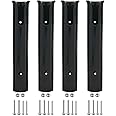 ISURE MARINE Fishing Rod Holder Bracket Wall Mounted Boat Side Mount Tool Holder Tube Links with Screws 2/3/4/6 Pole Tube (White/Black)
