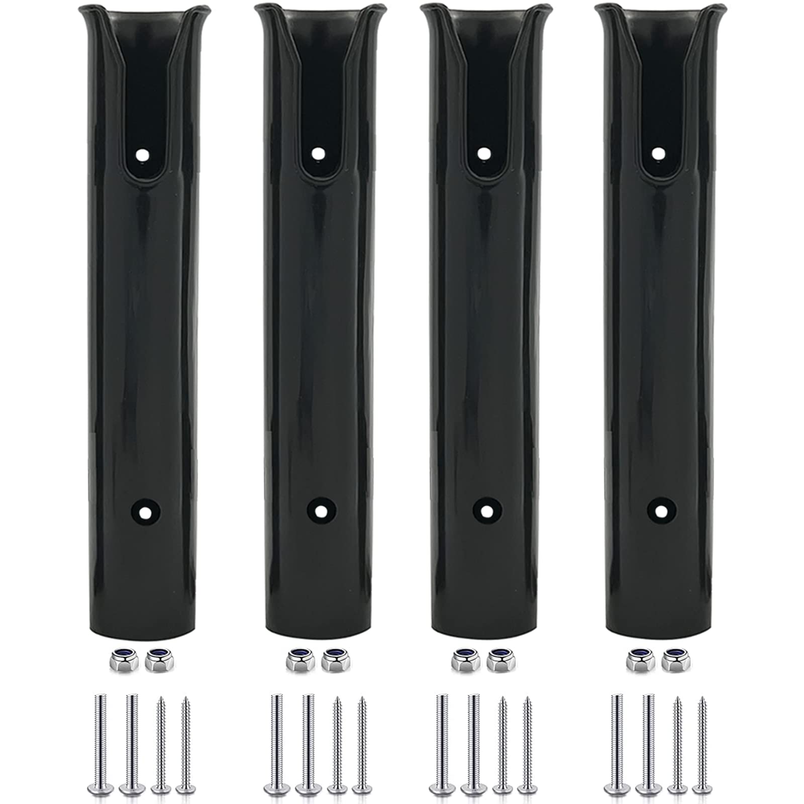 ISURE MARINE 4PCS Fishing Rod Holder Rod/Ship Yacht Fishing Rod Frame Portable Lightweight and Durable Tube Rod Rack-Replacement Parts with Screws