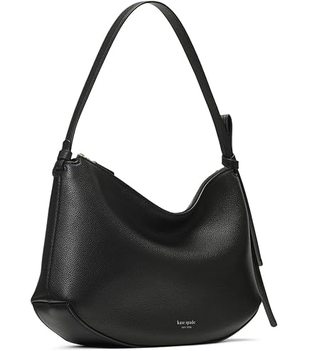 kate spade new york Knott Pebbled Leather Shoulder Bag, Black