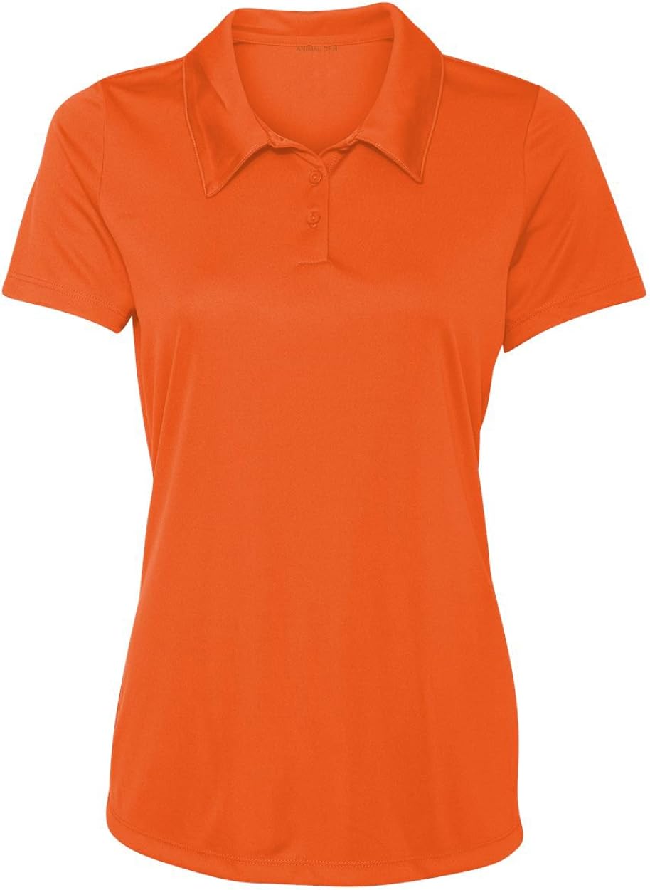 Women's Dry-Fit Golf Polo Shirts 3-Button Golf Polo's in 20 Colors XS-3XL Shirt: Clothing