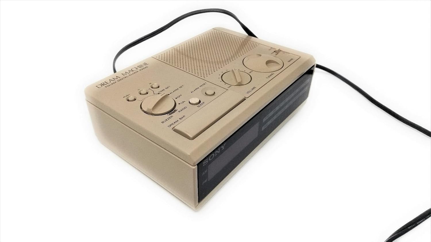 Amazon.com: Sony Dream Machine Fm/am Digital Alarm Clock Radio Tan Vintage  Retro Icf-c2w: Home & Kitchen