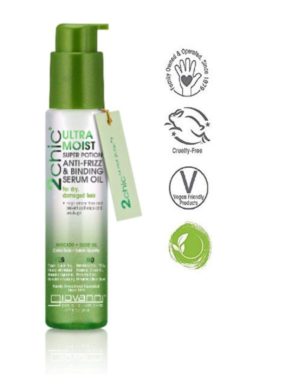 Giovanni 2chic Avocado and Olive Oil Ultra-Moist Super Potion, 1.8 Fluid Ounce, Black, 53.23 ml (Pack of 1) - Image 3
