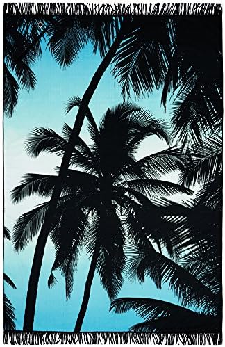 Abiichi Palm - Luxury Oversized Beach Towel with handy built in pocket for your iphone