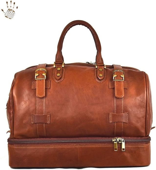 Sac De Voyage En Cuir Bacco - Marron (Brun) - Neuf Avec Étiquettes