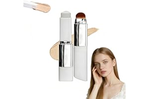 Clarea Paris Fond De Teint 2 In 1 Color Changing Foundation Stick Portable With Built-In Brush, All Skin Types (Natural)