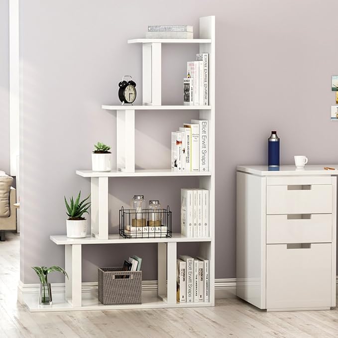 Tribesigns 5Tier Bookshelf, Modern 5 Shelf Ladder Corner