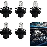 awlbed 5 PCS Car 12 V 1.2 W Dashboard Light Bulbs, BX8.4d Durable T5 Small Bulbs, Car Light Bulb Replacement Parts, Universal