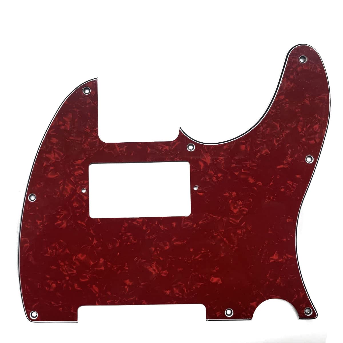 KAISH 8 Hole Tele Guitar Humbucker Pick Guard TL Pickguard for Telecaster/Tele Made in USA/Mexico Red Pearl