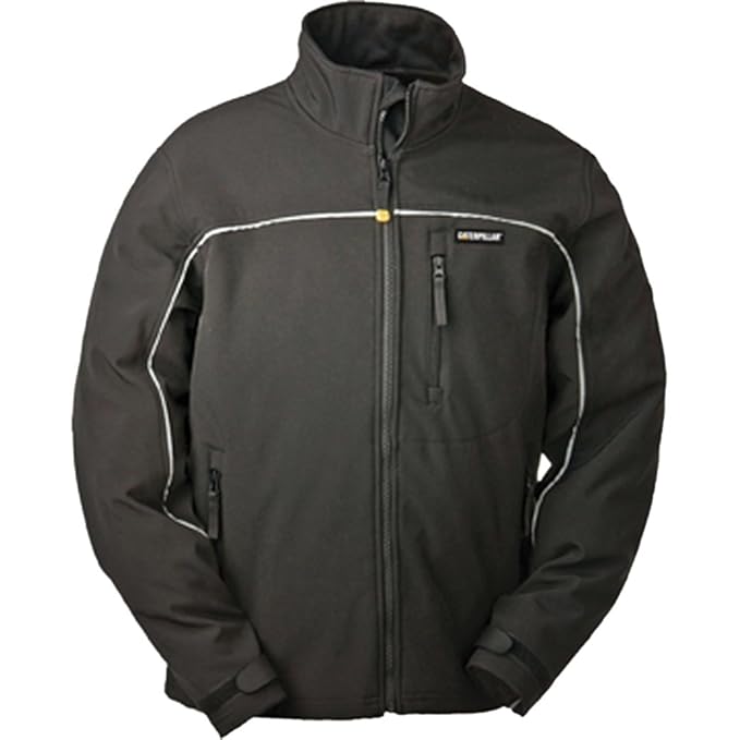 Caterpillar Mens Softshell Full Zip Jacket Black Amazon.co.uk Clothing