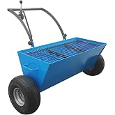 HayWHNKN Walk-Behind Push Drop Spreader 300kg Hopper Adjustable Spreading 1-6kg/m&sup2; Manure Spreader for Concrete Floor Warehouse Workshop