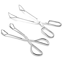 Hiash Food Tongs, Heavy Duty Stainless Steel Kitchen Tongs for BBQ, Barbecue, Cooking, Scissors Tongs 9 Inch & 11 Inch…
