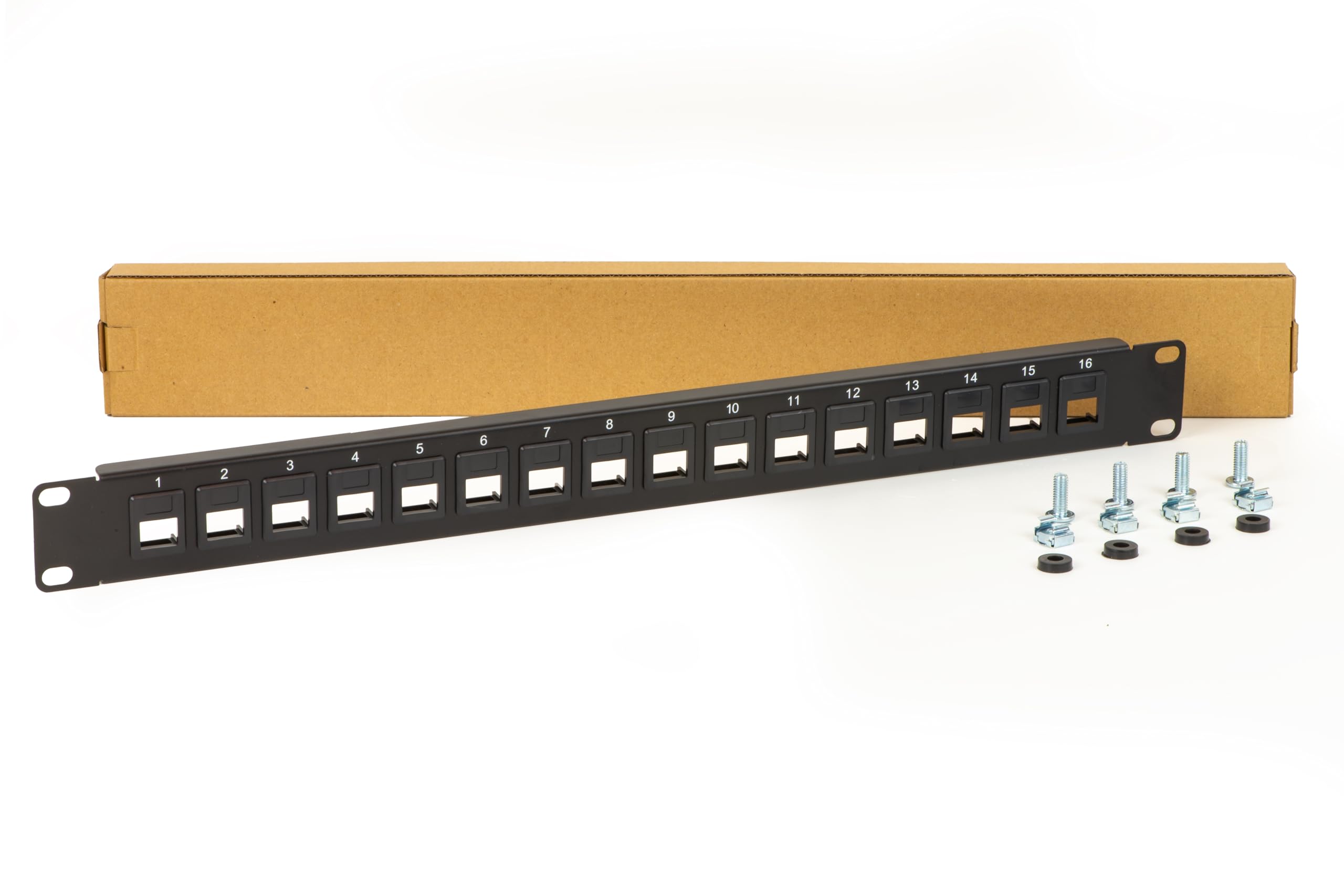LINK Empty Patch Panel Black 16 Doors