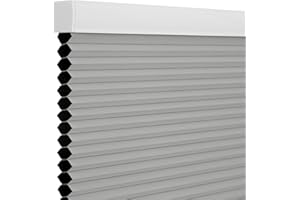Changshade Blackout Blinds, Cordless Cellular Shades, Honeycomb Blackout Shades, Room Darkening Blinds, Pull Down Window Shades, Easy to Install Honeycomb Window Blinds, 27" W x 72" H, Grey