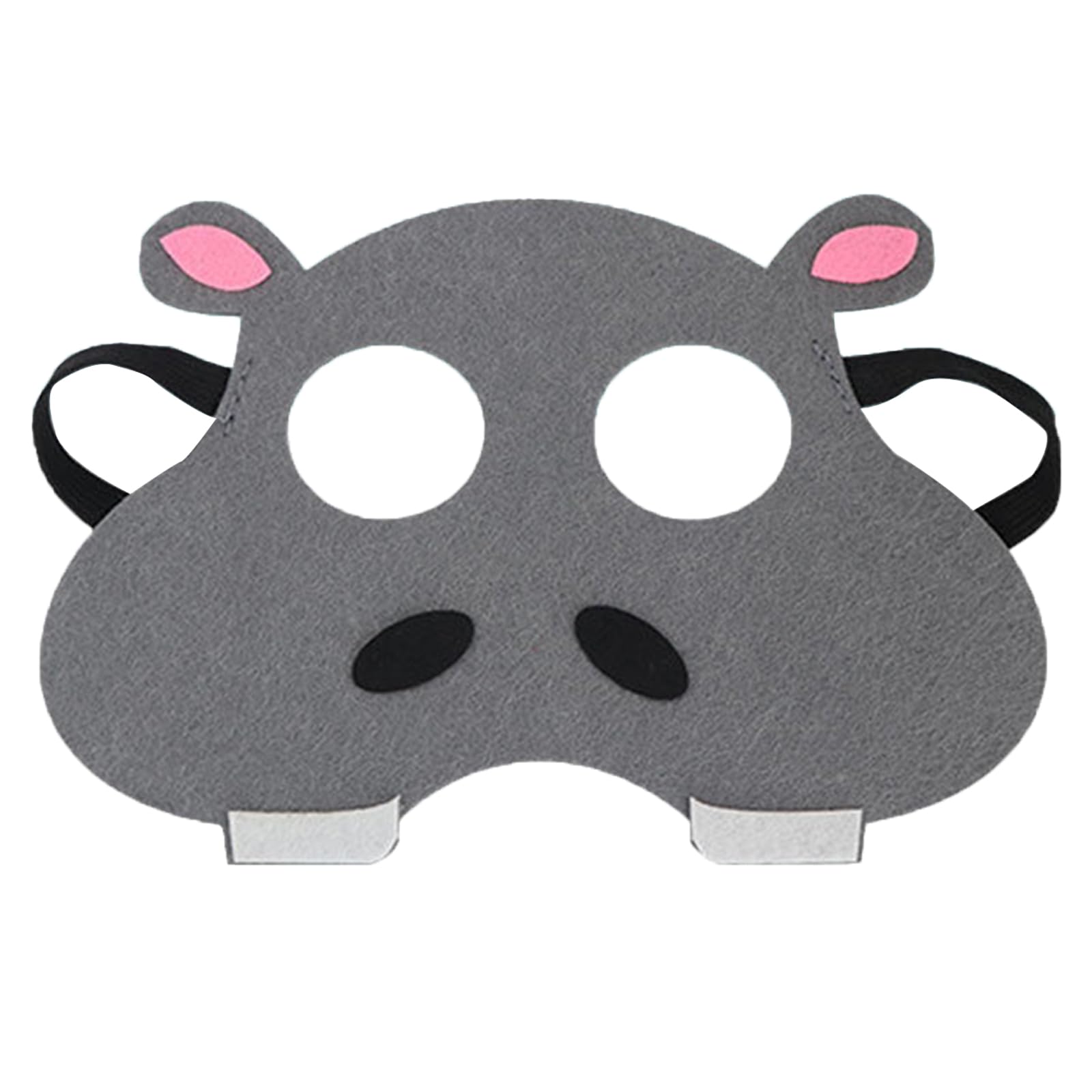 Jtnohx Felt Animal Masks, 10 Pcs Halloween Mask for Kids, Animal Costume for Birthday Party Supplies (hippo Mask)