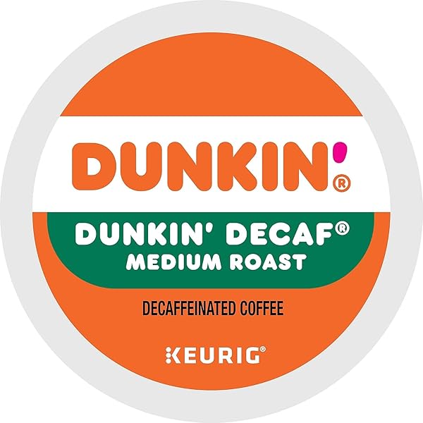 DUNKIN’ DONUTS DECAF KEURIG® SINGLE-SERVE K-CUP® PODS, MEDIUM ROAST, BOX OF 44 K-CUP® PODS