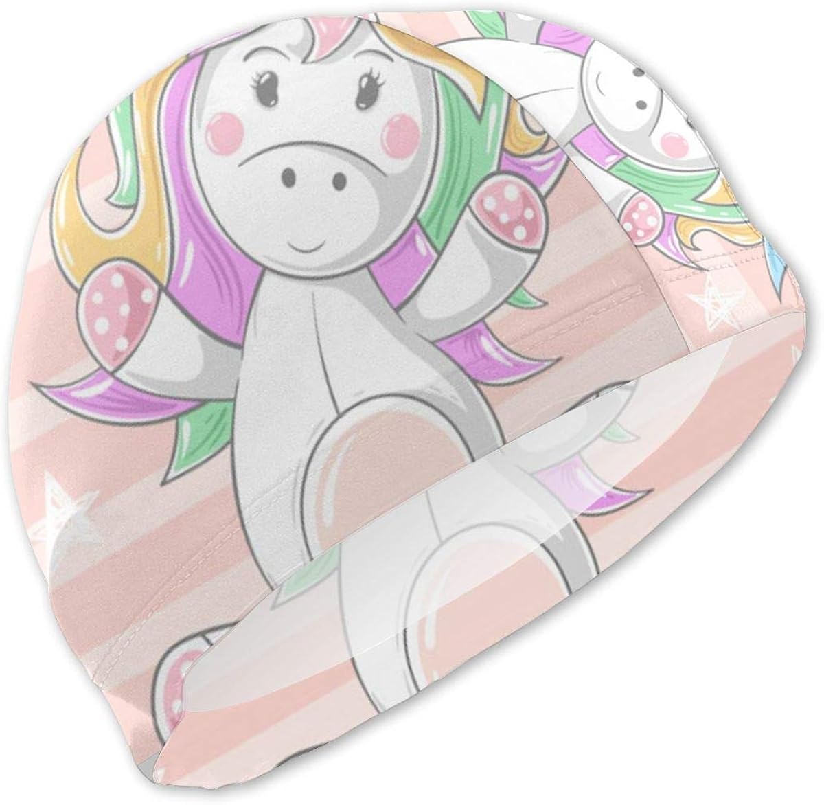 Cute Teddy Unicorn Swimming Caps for Kids Children Swim Cap