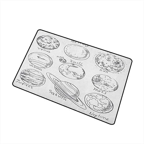 Amazoncom Doodle Indoor Doormat Planets Of Solar System
