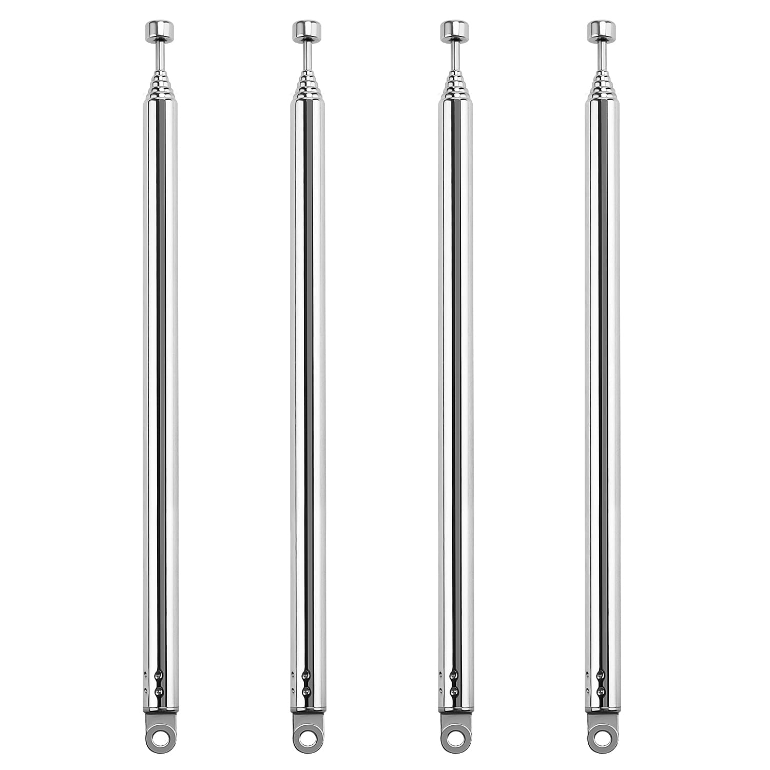 VooGenzek 4 PCS 74cm 7 Section Replacement Telescopic Aerial Antenna, DAB FM Antenna Replacement, Portable Radio Antenna, for DAB AM/FM Stereo Reception